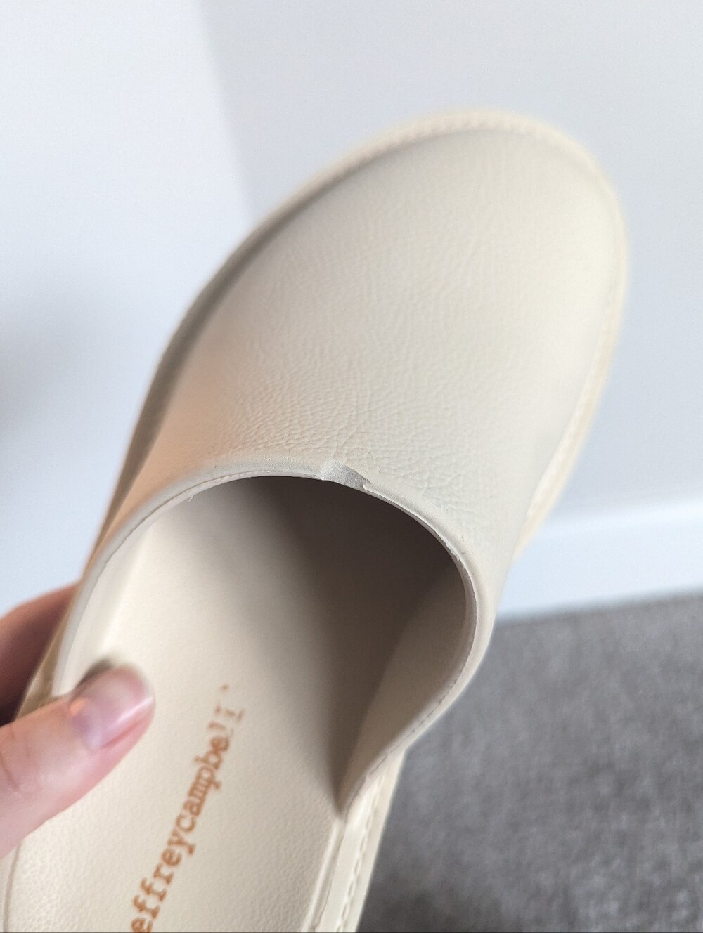 Jeffrey Campbell Clogge Platform Lug Sole Mules - Cream sz 7 - Picture 6 of 6